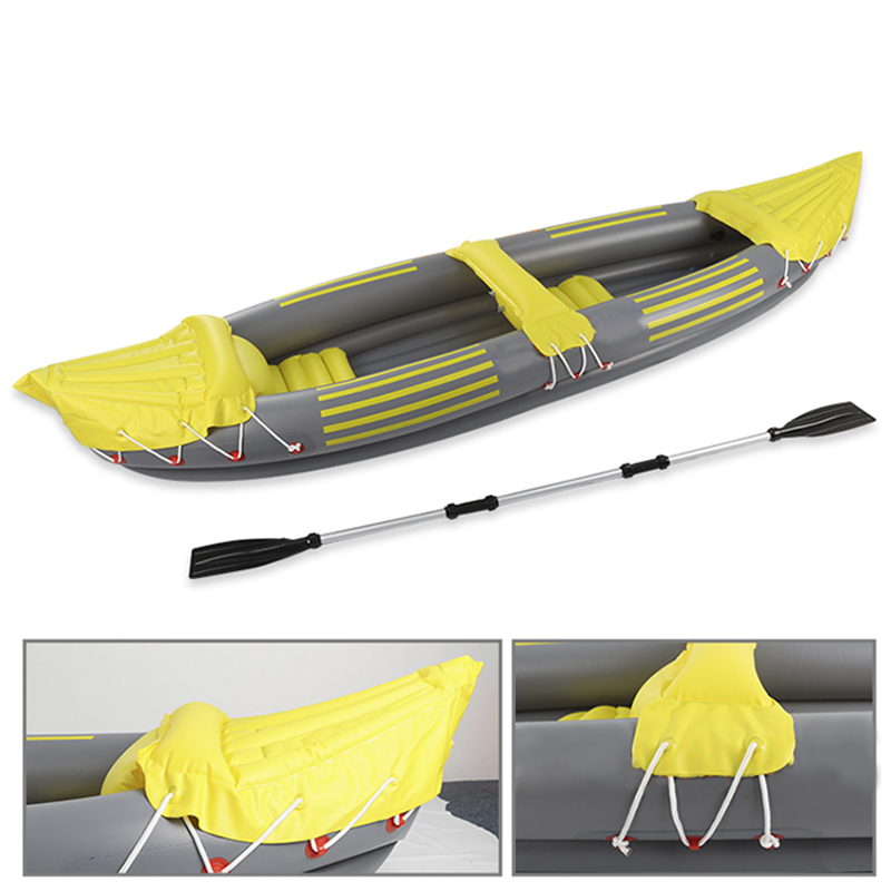 Water Sport 2-Person Inflatable Kayak Set Aluminium Oars High Output Air Pump 